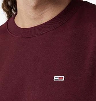 Tommy Jeans Herren Regular Fleece C Neck Sweatshirt in Bordeaux für 35,99€ (statt 52€)