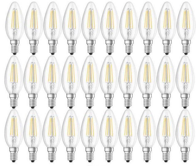 30 x Kerzen Osram LED Filament 4W Leuchtmittel E14 für 19,99€ (statt 35€)