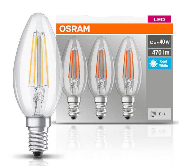 30 x Kerzen Osram LED Filament 4W Leuchtmittel E14 für 19,99€ (statt 35€)