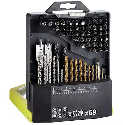 Ryobi Bit  und Bohrerbox RAK69MIX 69 teilig für 25,96€ (statt 38€)   Prime