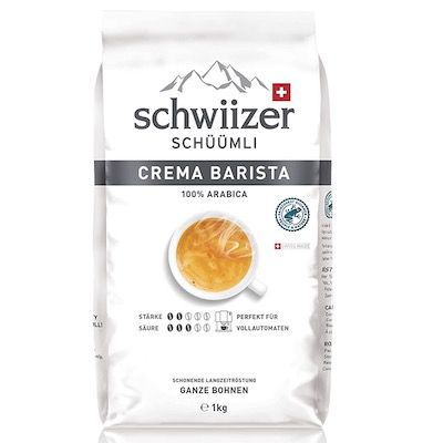 1kg Schwiizer Schüümli Crema Barista ganze Kaffeebohnen für 12,23€ (statt 16€)