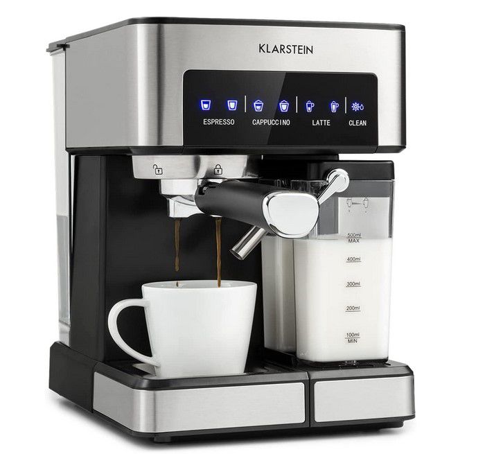 Klarstein Arabica Comfort Siebträgermaschine mit 20 bar für 100,79€ (statt 157€)