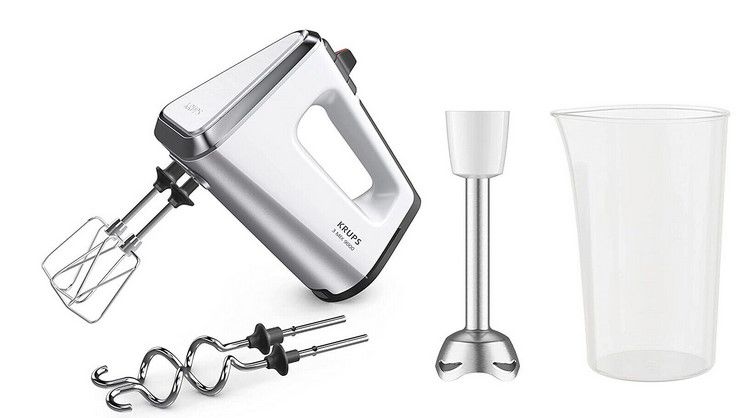 Krups 3 Mix 9000 Deluxe Handmixer mit Mixstab für 85,52€ (statt 106€)