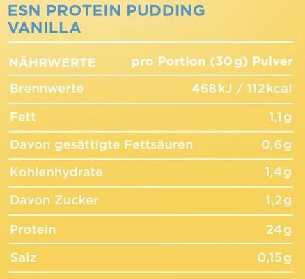 360g ESN Protein Pudding Vanilla ab 9,25€ (statt 16€)