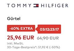 Tommy Hilfiger Herren Leder Gürtel für 25,96€ (statt 35€)