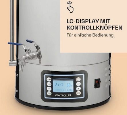 Klarstein 50 L Bierbrauanlage Mundschenk XXL für 339,99€ (statt 430€)