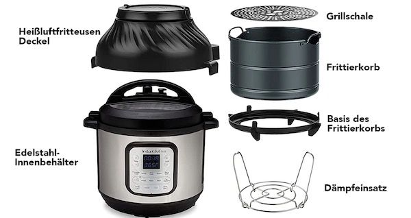 Instant Pot Duo Crisp Elektro Multikocher mit 5,7L für 159,99€ (statt 180€)