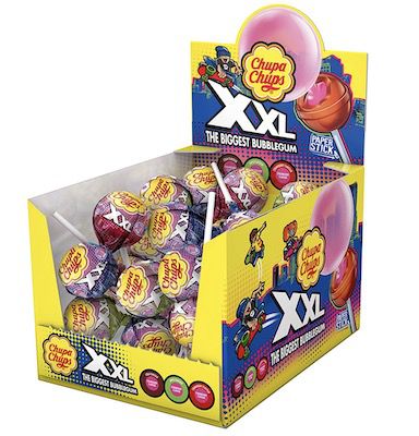 25er Pack Chupa Chups XXL Big Bubble Kaugummi Lutscher ab 10,60€