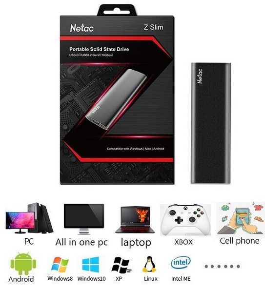 Netac ZX 1TB USB 3.2 ext. SSD bis 980 MB/s für 68€ (statt 118€)