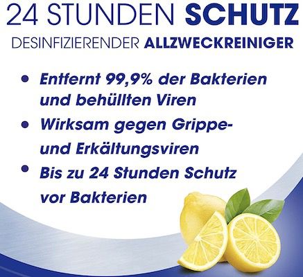 4x 600ml Sagrotan 24 Stunden Schutz desinfizierender Allzweck Reiniger für 8,92€ (statt 12€)