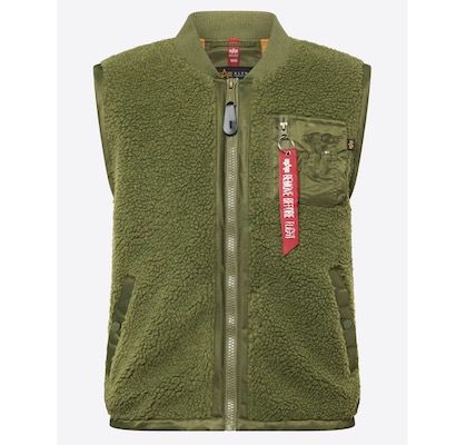 Alpha Industries Teddy Weste in Grün für 59,43€ (statt 75€)