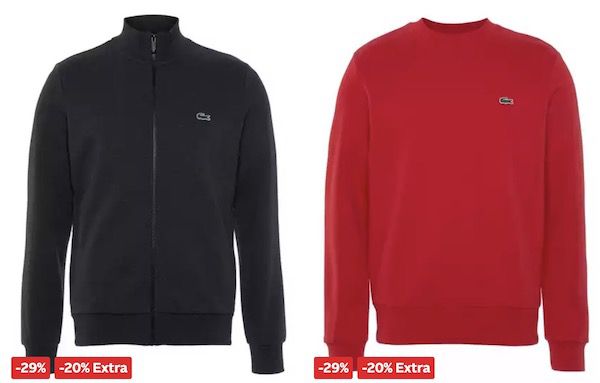 20% Extra Rabatt auf Lacoste Pullover, Sweatjacken, Poloshirts uvm.