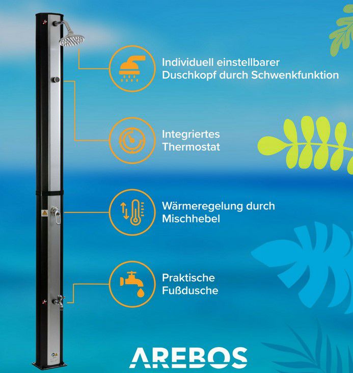 Arebos Solardusche 35 Liter für 109,90€ (statt 120€)