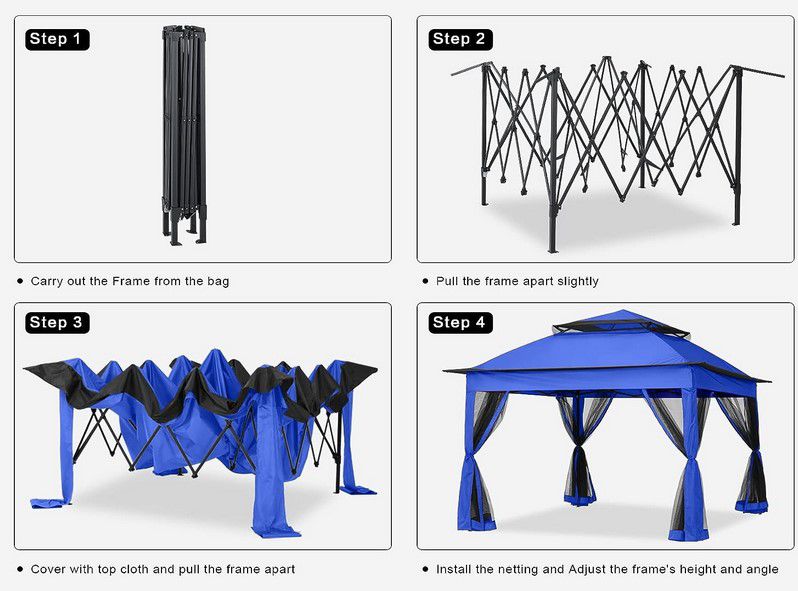 MasterCanopy 3,3 x 3,3m Doppeldach Pavillon für 139,99€ (statt 200€)