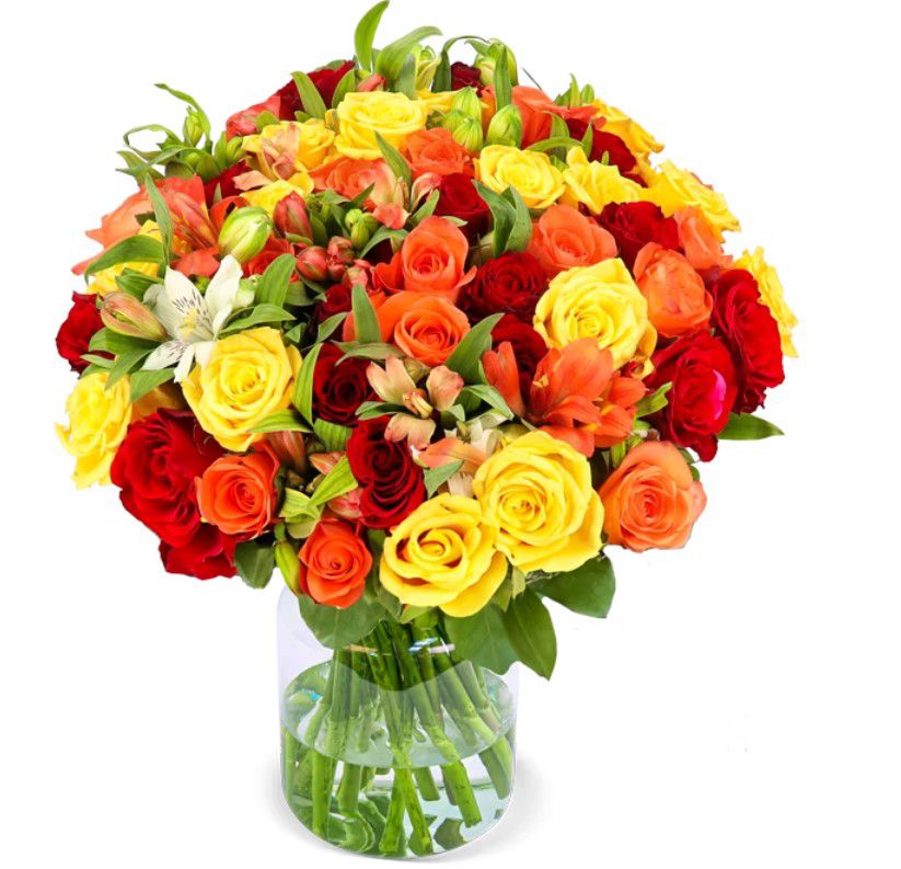 Sunset XXL Blumenstrauß mit bis 100 Blüten für 24,98€