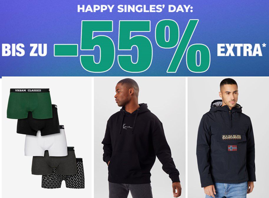 About You Singles Day Sale mit bis zu 50% Extra Rabatt auf Lacoste, Hilfiger, BOSS uvm.