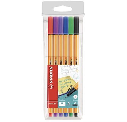 6er Pack Stabilo point 88 Fineliner mit 6 Farben für 4€ (statt 6€)