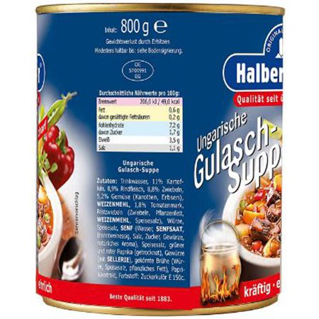 Halberstädter Ungarische Gulasch Suppe, 800g ab 2,71€ (statt 3,80€)