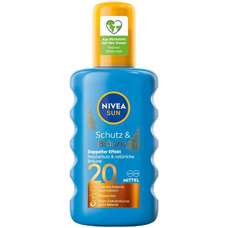Nivea Sun Schutz & Bräune Sonnenspray LSF 20, 200ml ab 6,79€ (statt 9€)   Prime