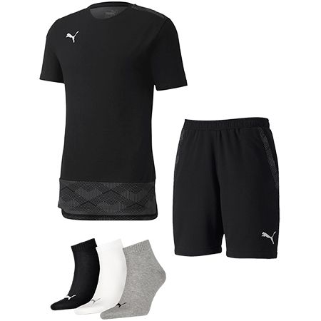Puma Freizeit Outfit mit Shirt, Shorts und 3er Pack Socken für 39,95€ (statt 47€)