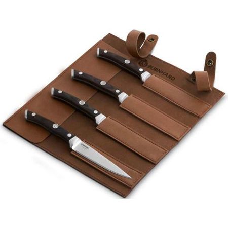 4er Set Burnhard Steakmesser mit Pakka-Holzgriff für 42,40€ (statt 50€)