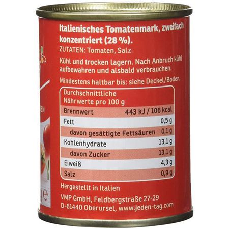 Jeden Tag Tomatenmark, 140g Dose ab 0,49€   Prime