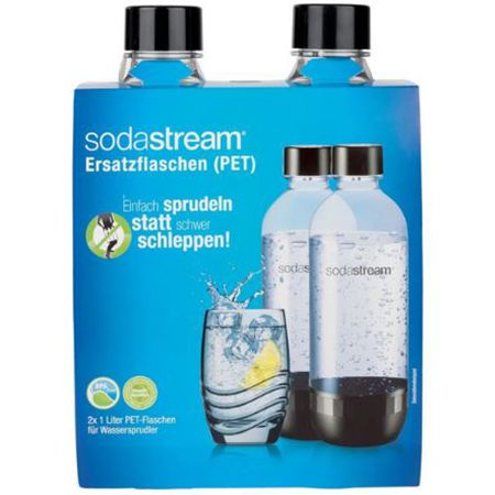 2er Pack Sodastream Kunststoff Ersatzflaschen, 1 Liter für 9,94€ (statt 15€)