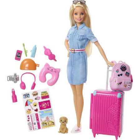 Barbie Travel Puppe mit Hündchen und Zubehör für 15€ (statt 25€)   Prime