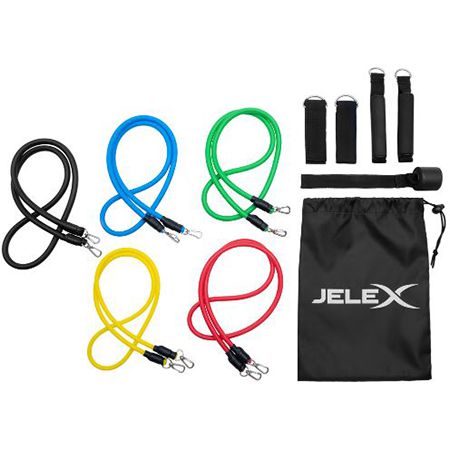 Jelex Fitness Widerstandsbänder Set, 11-tlg. für 8,95€ (statt 17€)