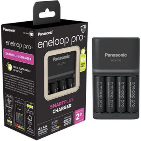 Panasonic eneloop SmartPlus Ladegerät inkl. 4x AA eneloop Pro Akkus für 30,35€ (statt 38€)