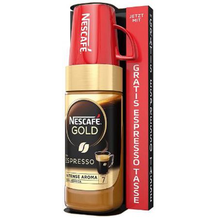 6er Pack Nescafe Gold Espresso, 100g + Tassen für 20,90€ (statt 30€)   Prime