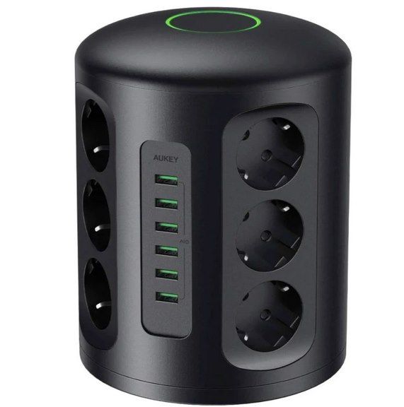 Aukey PA S14 PowerHub XL mit 12 Steckdosen & 6 USB Ports für 18,59€ (statt 25€)