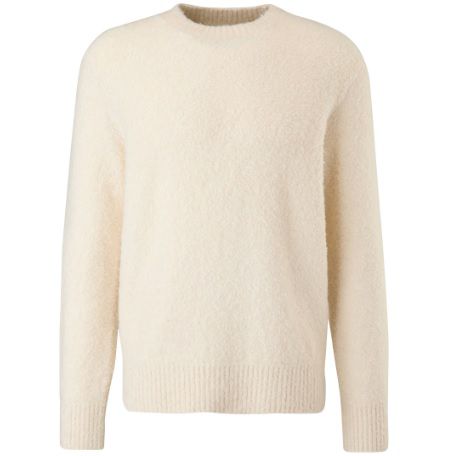 s.Oliver Pullover in Bouclé Optik mit Woll Anteil in Blau & Beige ab 28,44€ (statt 34€)