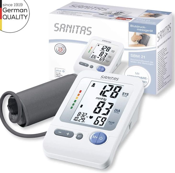 Sanitas SBM 21 Oberarm-Blutdruckmessgerät für 21,99€ (statt 29€)