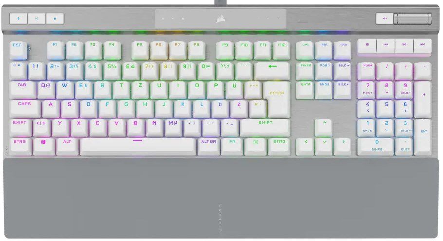 Corsair K70 RGB PRO mechanische Gaming Tastatur in Weiß/Silber für 134,99€ (statt 206€)