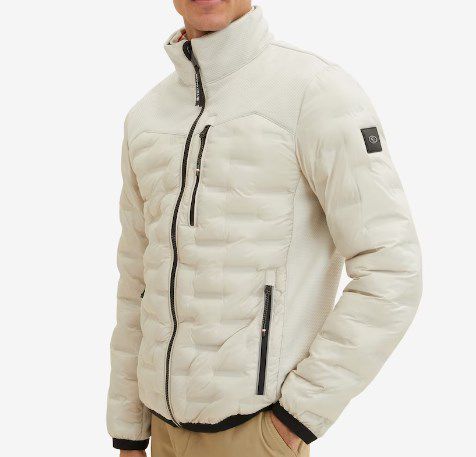 Tom Tailor Steppjacke Decorated Hybrid in Beige für 98,10€ (statt 127€)