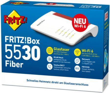 🔥 AVM FRITZ!Box 5530 Fiber Glasfasermodem für 149€ (statt 179€)