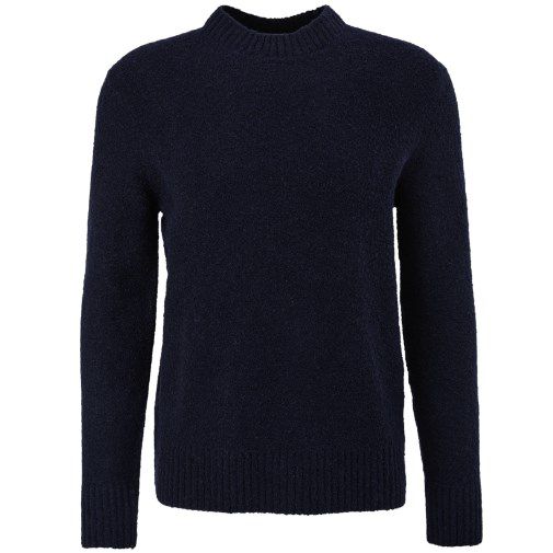 s.Oliver Pullover in Bouclé Optik mit Woll Anteil in Blau & Beige ab 28,44€ (statt 34€)