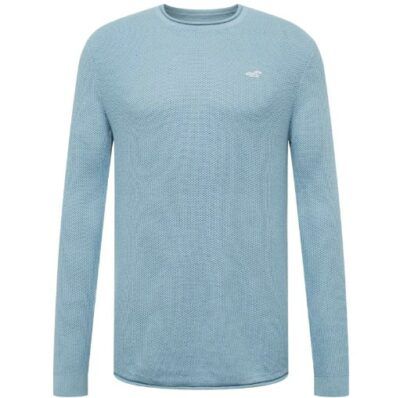 HOLLISTER Feinstrick Pullover in Rauchblau für 32,90€ (statt 40€)