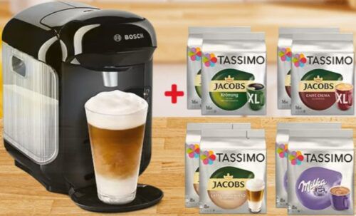 Bosch TASSIMO Vivy 2 Kaffeemaschine + 8 Packungen Kapseln für 47,92€