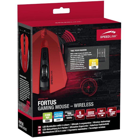 Speedlink FORTUS Wireless Gaming Mouse für 12,99€ (statt 23€)