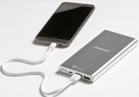 Intenso 7334531 Powerbank Q10000 mit 10000mAh in Silber für 17,99€ (statt 22€)   Prime