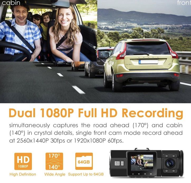 VANTRUE N2 Pro 1440p Dashcam mit DualCam für 135,99€ (statt 170€)