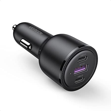 UGREEN 65W Autoladegerät mit USB-C, USB, QC &#038; PD für 25,19€ (statt 40€)