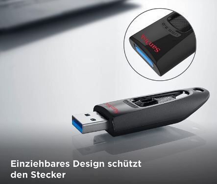 SanDisk Ultra USB 3.0 Flash Drive mit 128GB für 9,99€ (statt 13€)