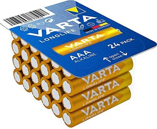 2 x 24er Pack Varta Longlife Alkaline AAA Batterien, 1,5V für 9,22€ (statt 18€)   Prime