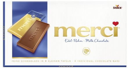 merci Tafelschokolade Edel Rahm, 100g für 0,99€ (statt 1,50€)   Prime