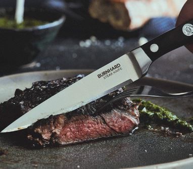 4er Set Burnhard Steakmesser mit Pakka Holzgriff für 42,40€ (statt 50€)
