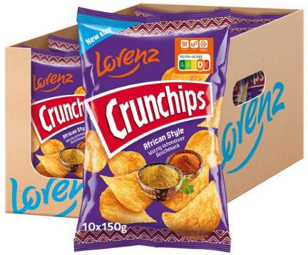 10x Lorenz Snack World Crunchips African Style (150g) ab 10,38€ (statt 18€)