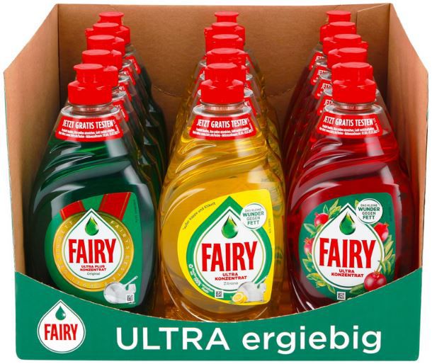 15er Pack Fairy Handspülmittel in versch. Sorten je 450ml für 20,62€ (statt 28€)